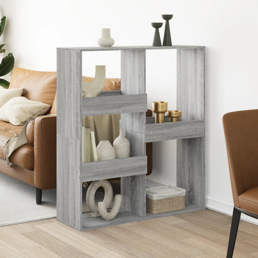 Room Divider Grey Sonoma 100x33x115 cm Engineered Wood