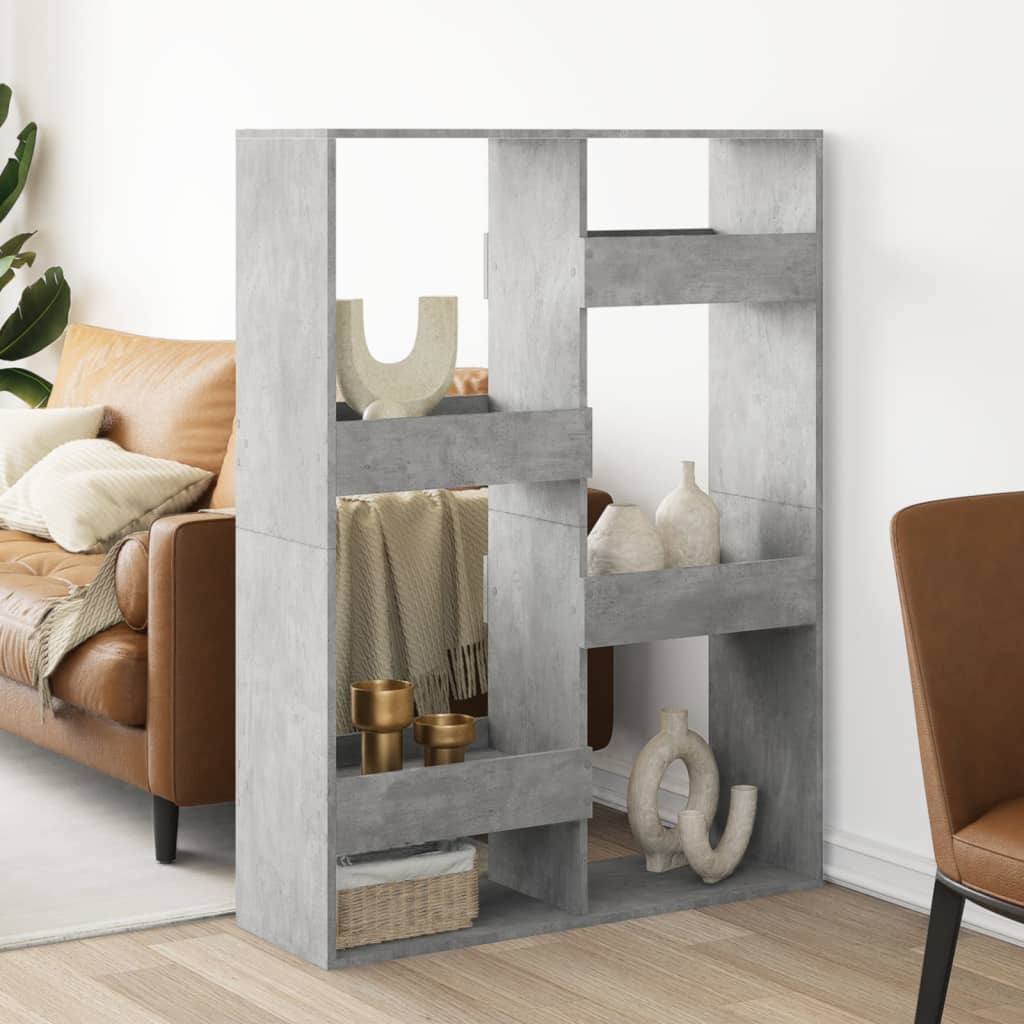 Room Divider Concrete Grey 100x33x135 cm Engineered Wood