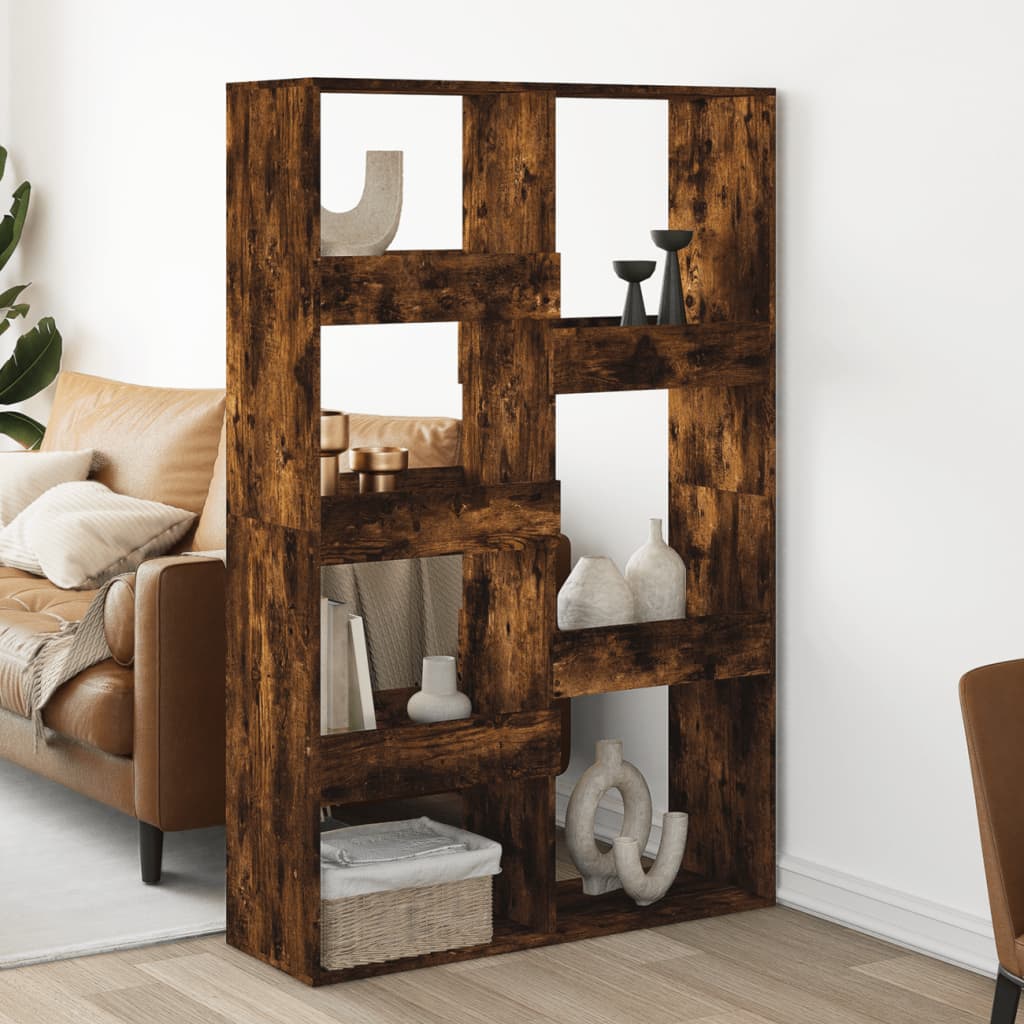 Room Divider Smoked Oak100x33x155.5 cm Engineered Wood