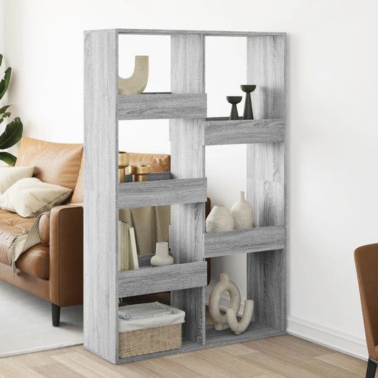 Room Divider Grey Sonoma 100x33x155.5 cm Engineered Wood