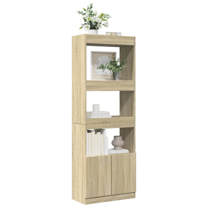 Highboard Sonoma Oak 63x33x180 cm Engineered Wood