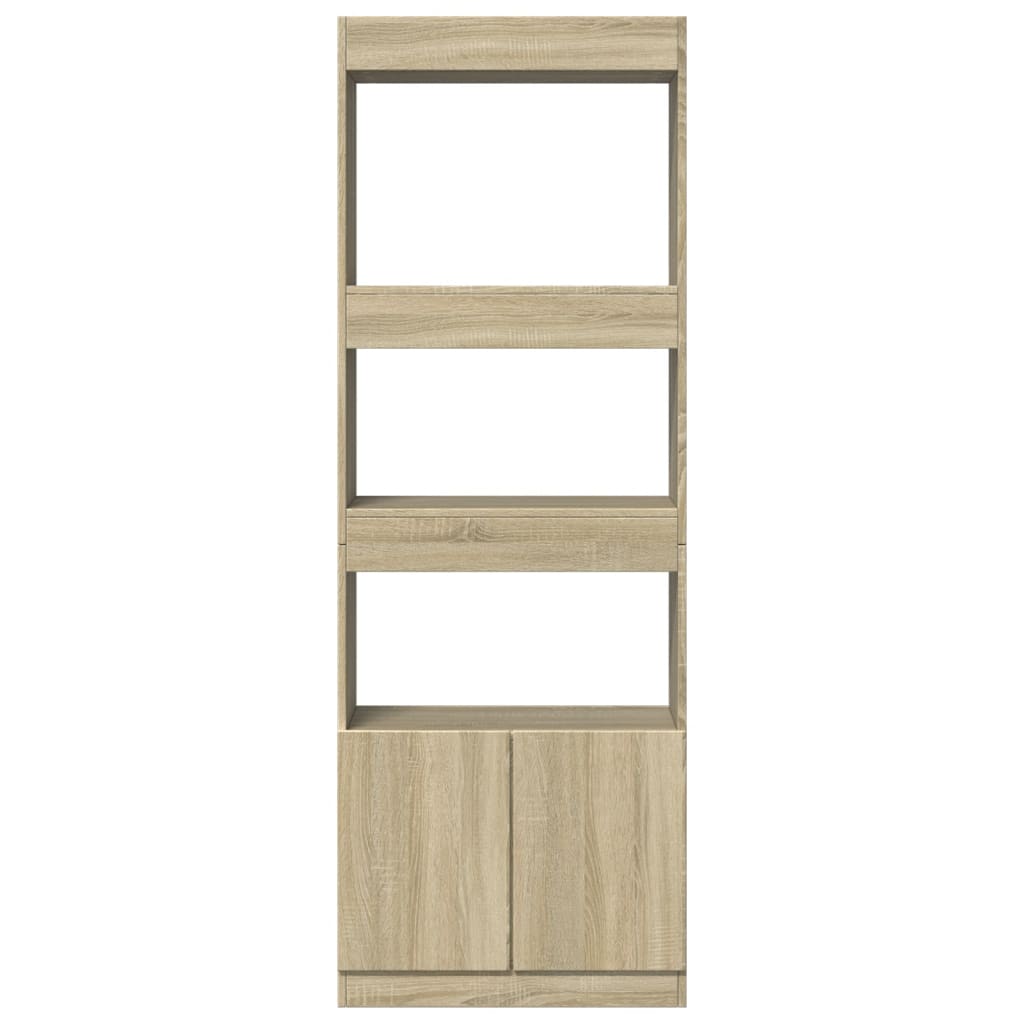 Highboard Sonoma Oak 63x33x180 cm Engineered Wood