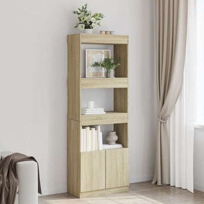 Highboard Sonoma Oak 63x33x180 cm Engineered Wood