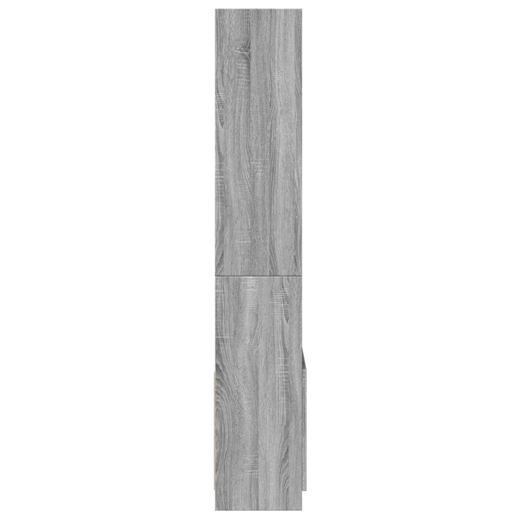 Highboard Grey Sonoma 63x33x180 cm Engineered Wood