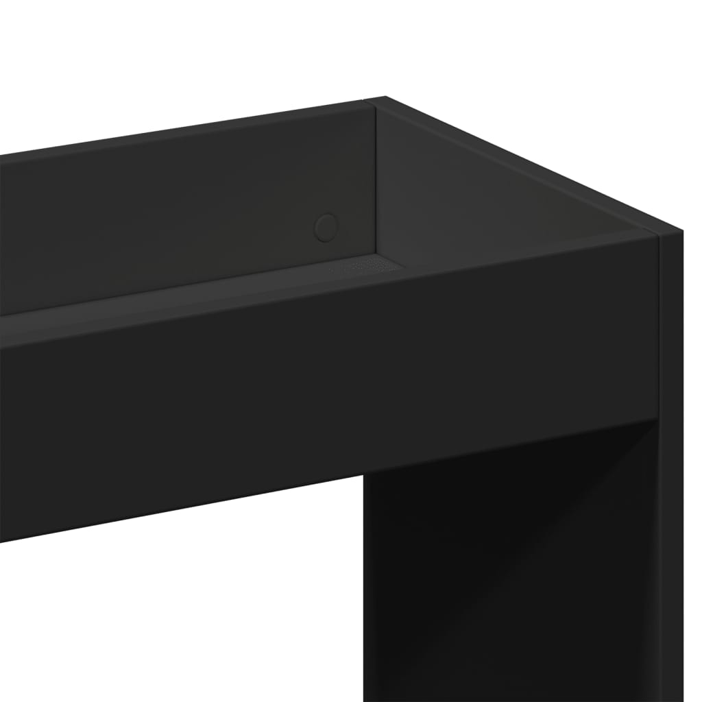 Highboard Black 92x33x140 cm Engineered Wood