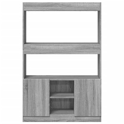 Highboard Grey Sonoma 92x33x140 cm Engineered Wood