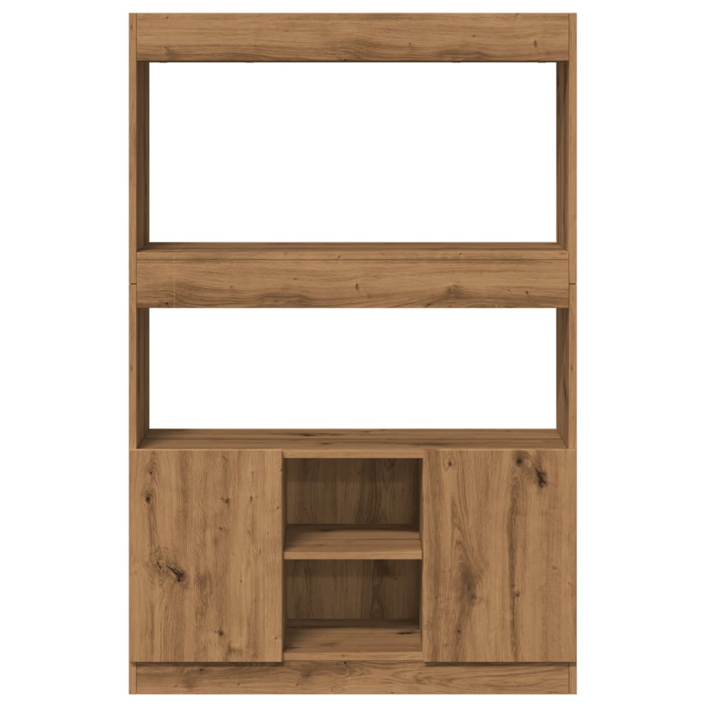 Highboard Artisian Oak 92x33x140 cm Engineered Wood