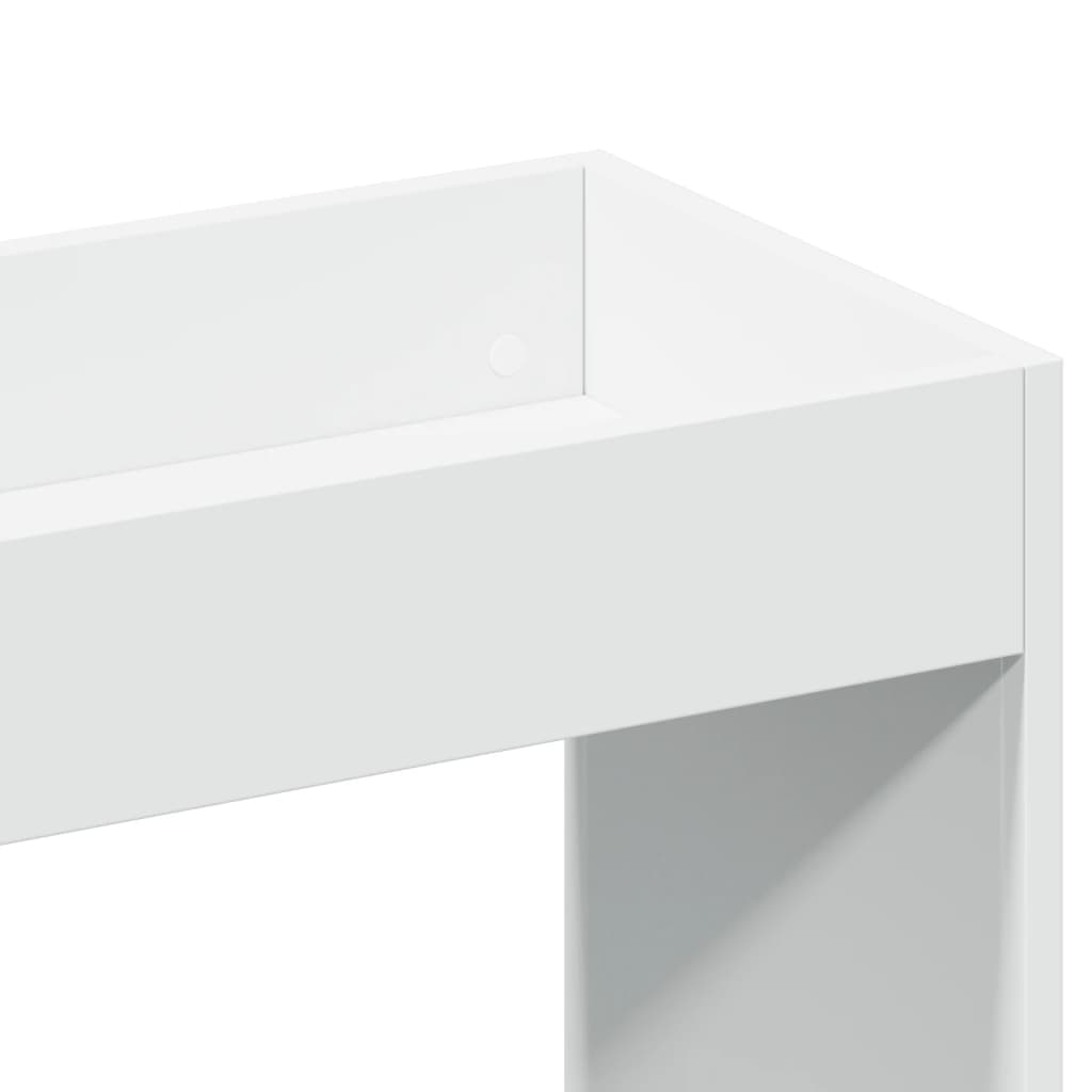 Highboard White 92x33x180 cm Engineered Wood