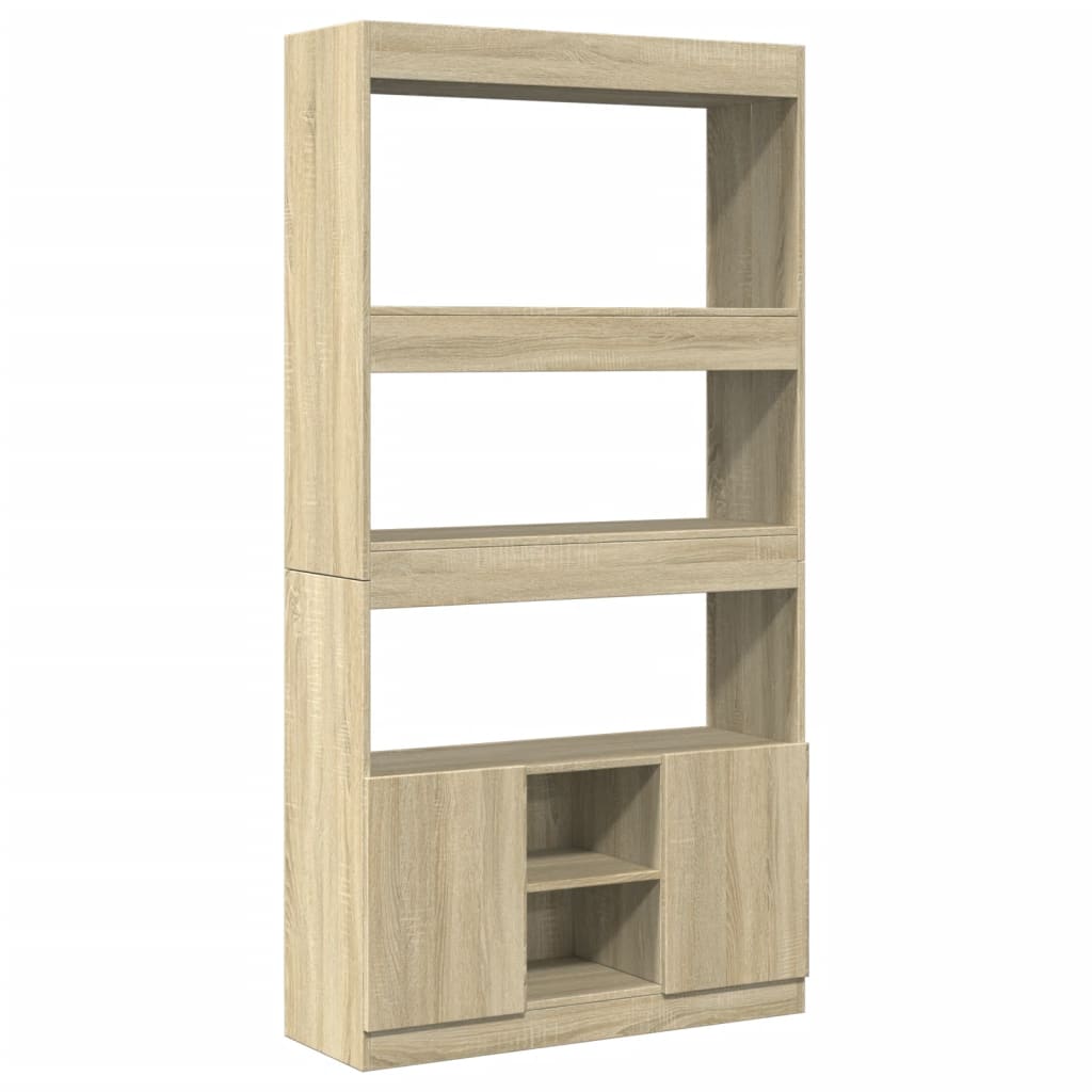 Highboard Sonoma Oak 92x33x180 cm Engineered Wood