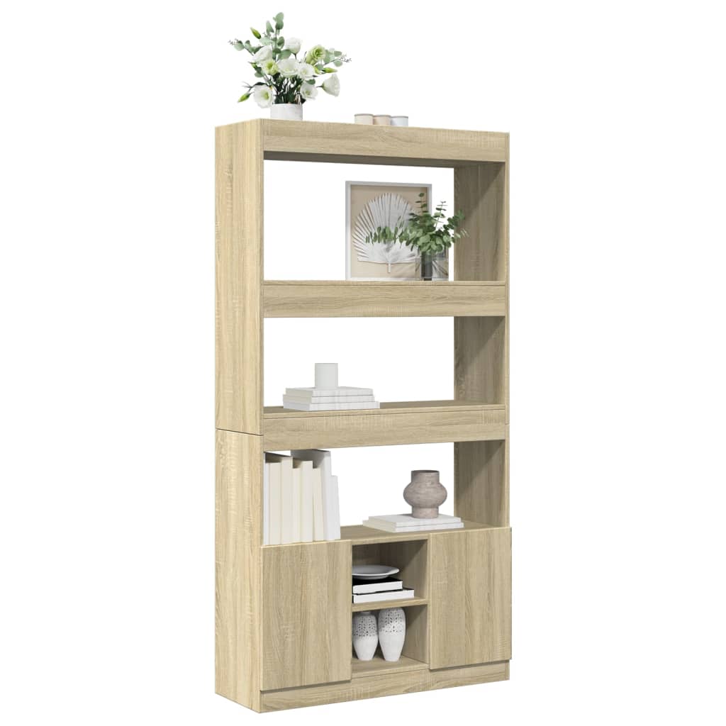 Highboard Sonoma Oak 92x33x180 cm Engineered Wood