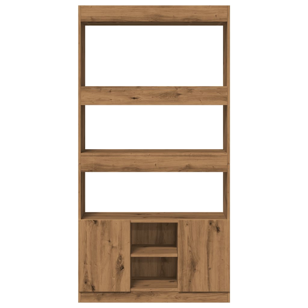 Highboard Artisian Oak 92x33x180 cm Engineered Wood