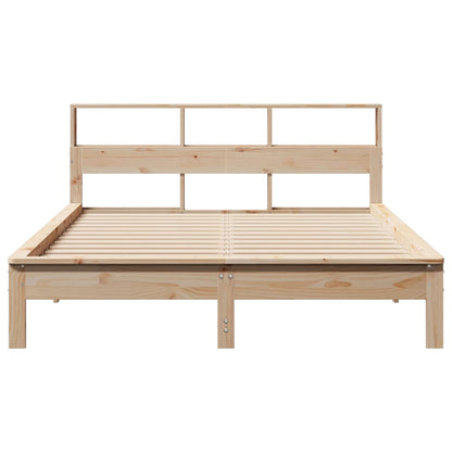 Bed Frame without Mattress 140x190 cm Solid Wood Pine
