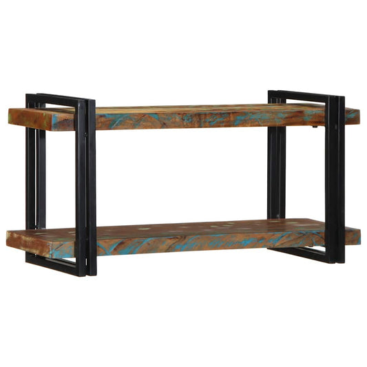 Wall Shelf Multicolour Solid Wood Reclaimed