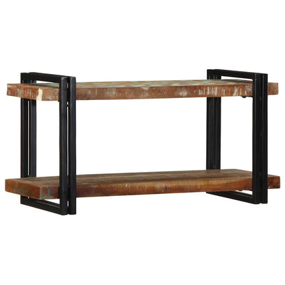 Wall Shelf Multicolour Solid Wood Reclaimed