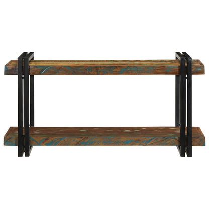 Wall Shelf Multicolour Solid Wood Reclaimed