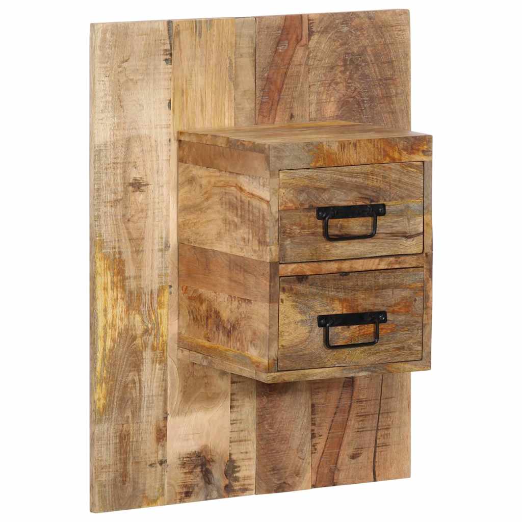 Bedside Cabinet 60x32x80 cm Solid Rough Wood Mango