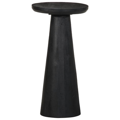 Side Table Black Ø30x60 cm Solid Wood Mango