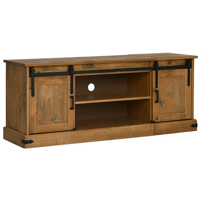 TV Cabinet HALDEN 2 Sliding Doors 150x40x60 cm Solid Wood