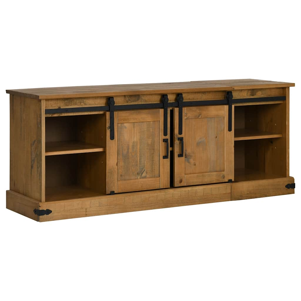 TV Cabinet HALDEN 2 Sliding Doors 150x40x60 cm Solid Wood