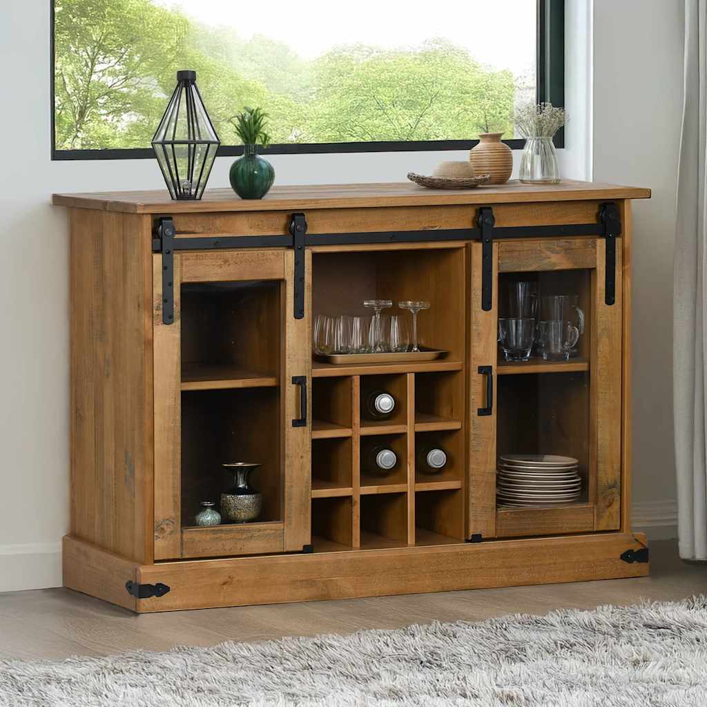 Sideboard HALDEN 2 Sliding Doors 112x40x80 cm Solid Wood