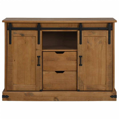 Sideboard HALDEN 2 Sliding Doors 112x40x80 cm Solid Wood