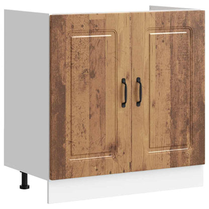 Sink Base Cabinet Kalmar Old Wood 80x46x81.5 cm Engineered Wood