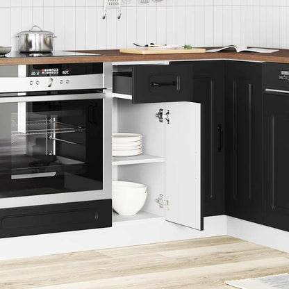 Kitchen Base Cabinet Kalmar Black Engineered Wood