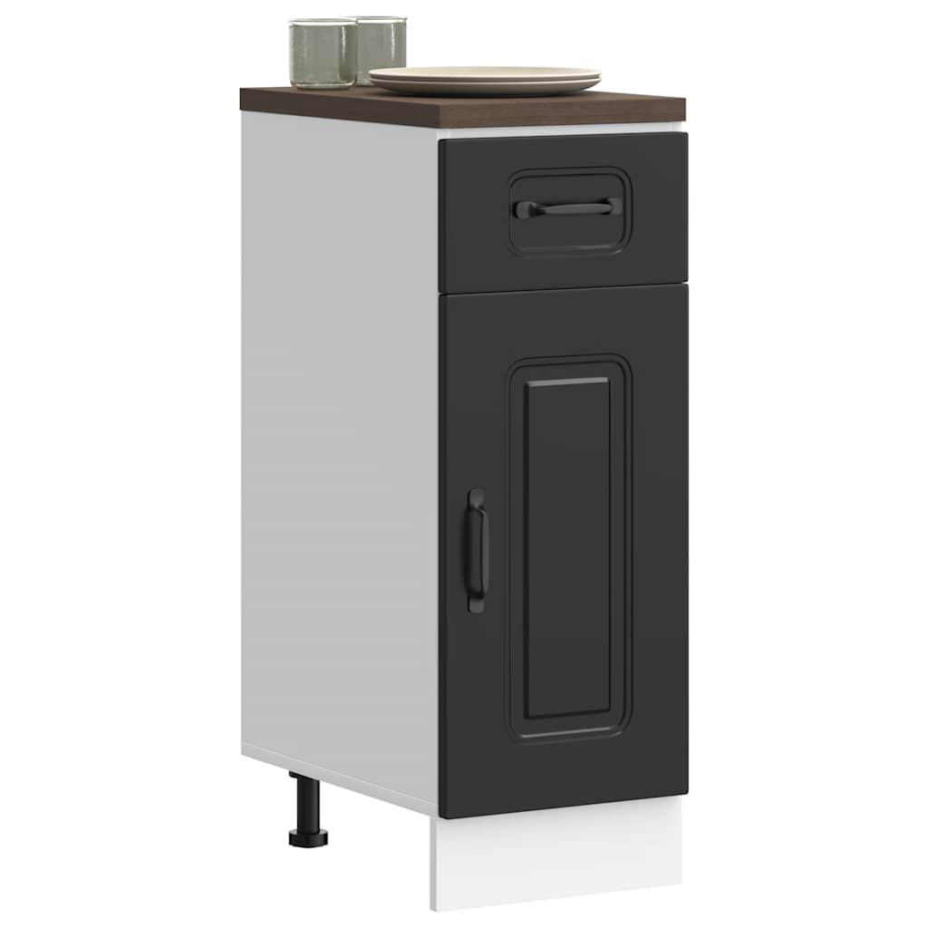 Kitchen Base Cabinet Kalmar Black Engineered Wood