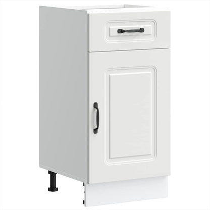 Kitchen Base Cabinet Kalmar White Engineered Wood