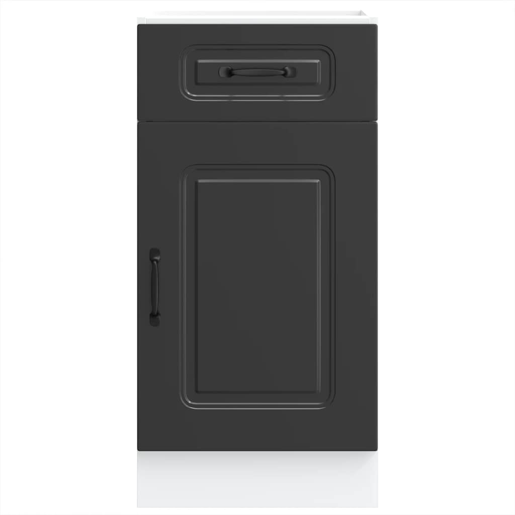 Kitchen Base Cabinet Kalmar Black Engineered Wood