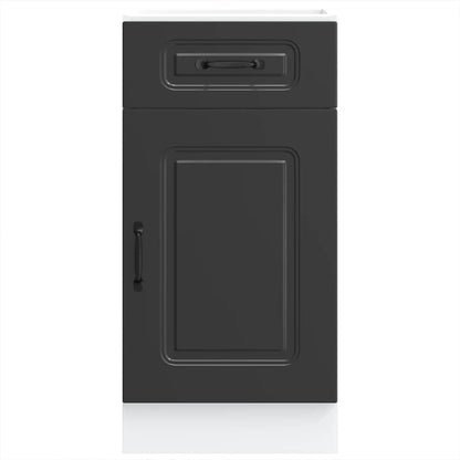 Kitchen Base Cabinet Kalmar Black Engineered Wood