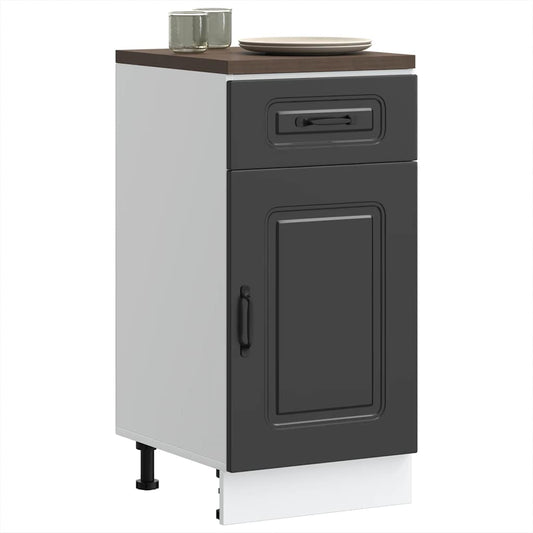 Kitchen Base Cabinet Kalmar Black Engineered Wood