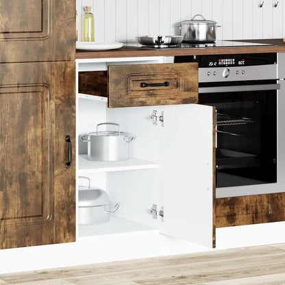 Kitchen Base Cabinet Kalmar Smoked Oak Engineered Wood