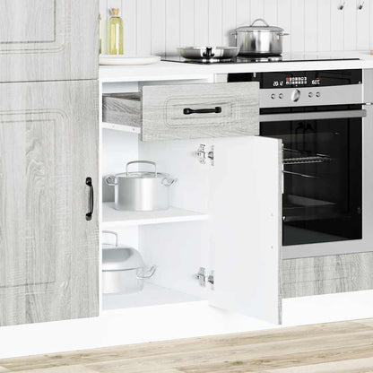 Kitchen Base Cabinet Kalmar Grey Sonoma Engineered Wood