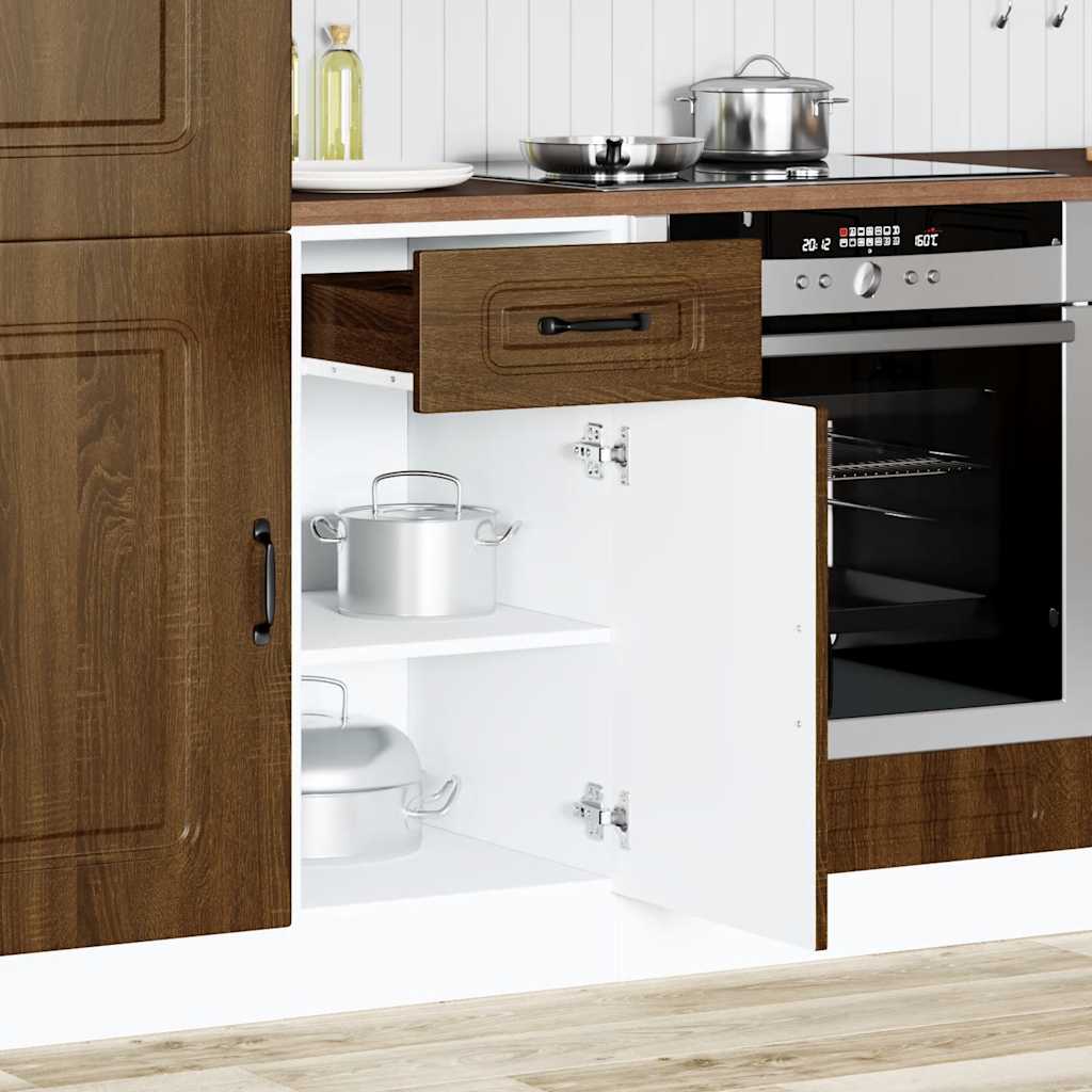 Kitchen Base Cabinet Kalmar Brown Oak Engineered Wood