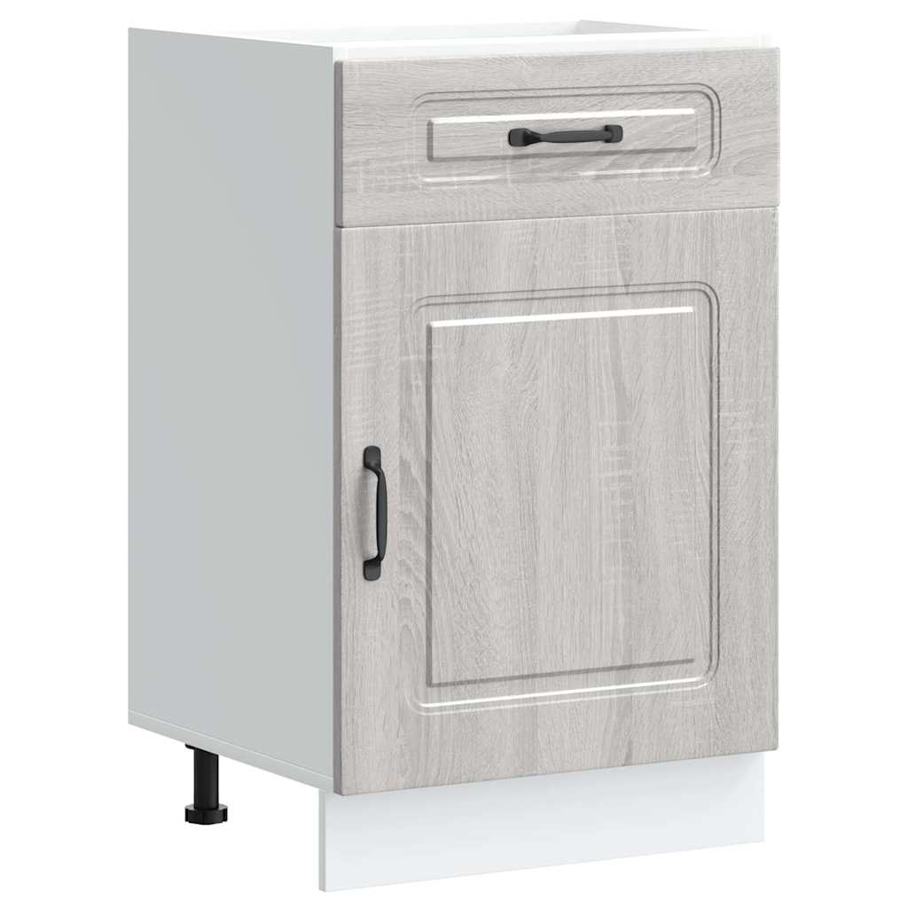 Kitchen Base Cabinet Kalmar Grey Sonoma Engineered Wood