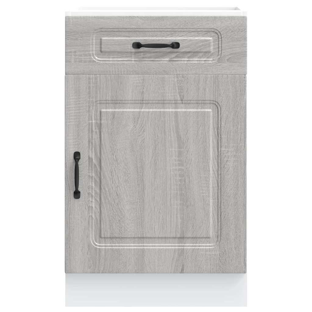 Kitchen Base Cabinet Kalmar Grey Sonoma Engineered Wood