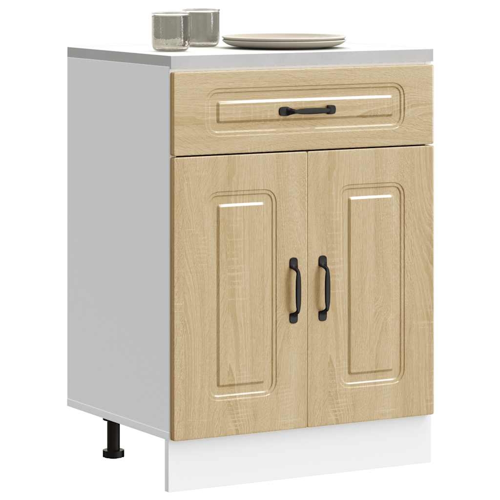 Kitchen Base Cabinet Kalmar Sonoma Oak Engineered Wood