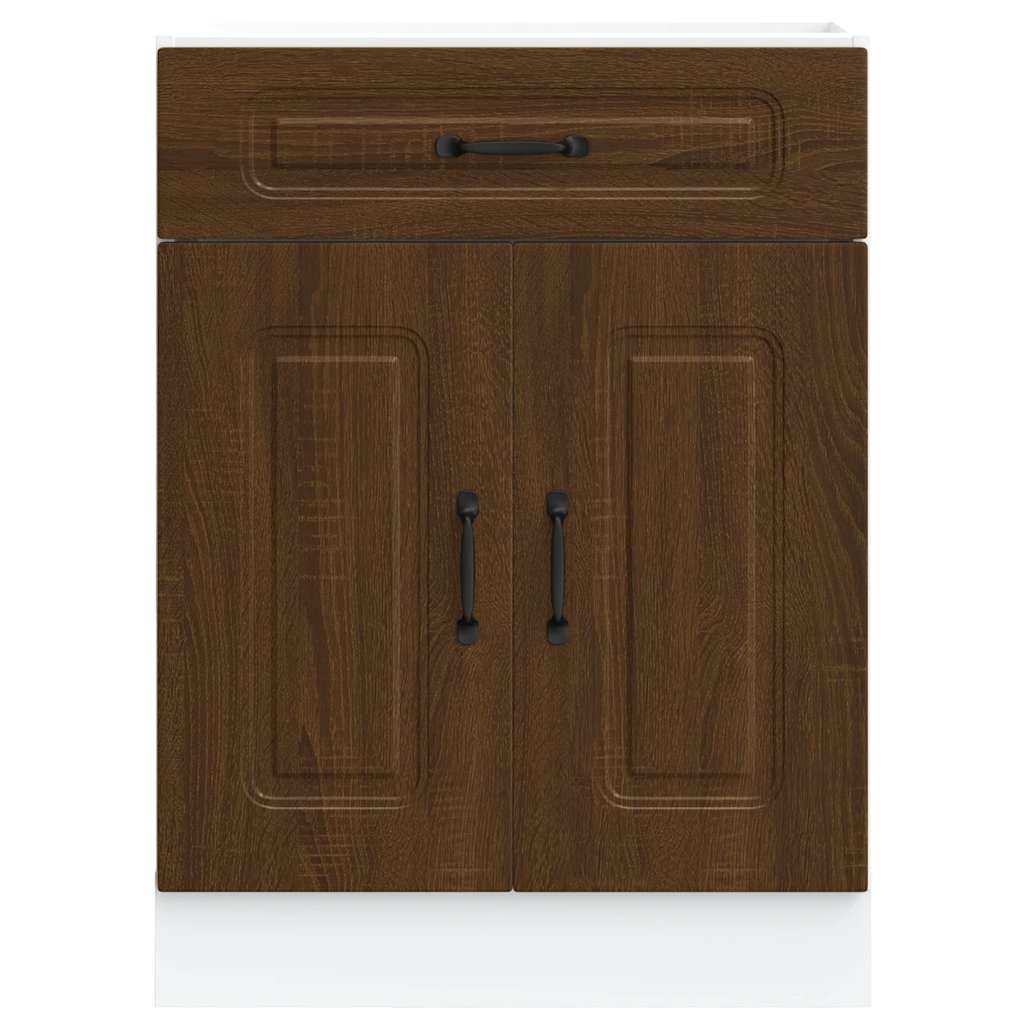 Kitchen Base Cabinet Kalmar Brown Oak Engineered Wood