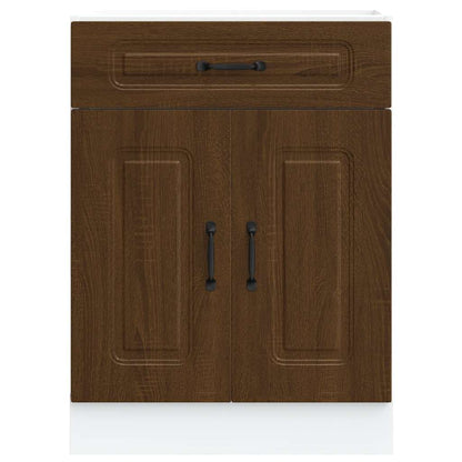 Kitchen Base Cabinet Kalmar Brown Oak Engineered Wood