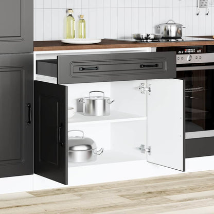 Kitchen Base Cabinet Kalmar Black Engineered Wood