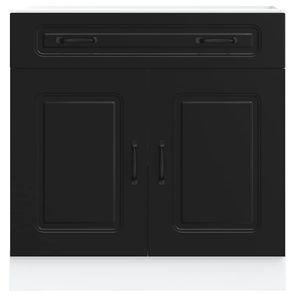 Kitchen Base Cabinet Kalmar Black Engineered Wood