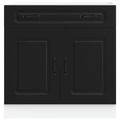 Kitchen Base Cabinet Kalmar Black Engineered Wood