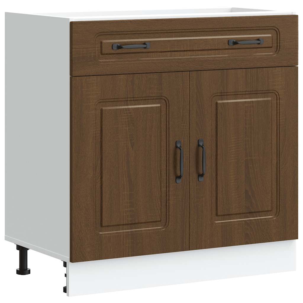 Kitchen Base Cabinet Kalmar Brown Oak Engineered Wood