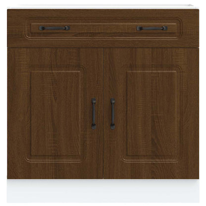 Kitchen Base Cabinet Kalmar Brown Oak Engineered Wood