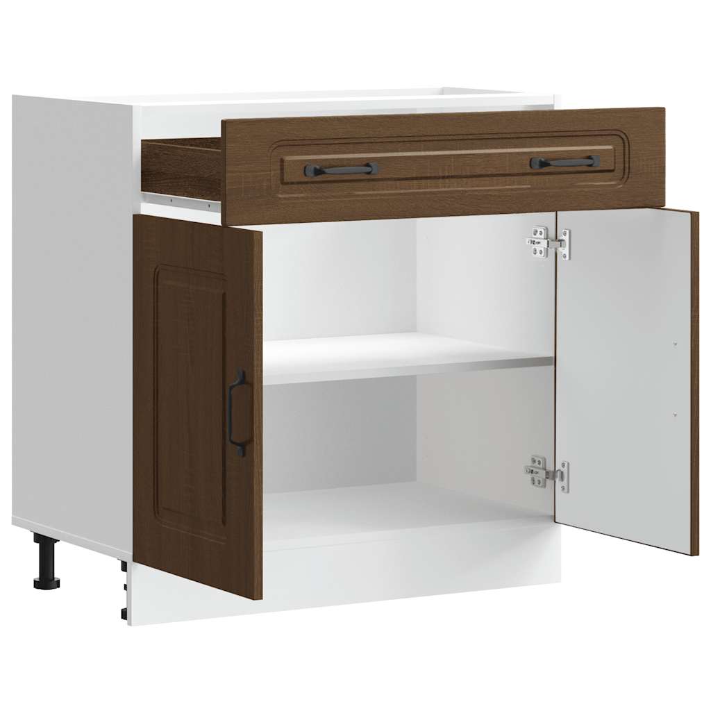 Kitchen Base Cabinet Kalmar Brown Oak Engineered Wood