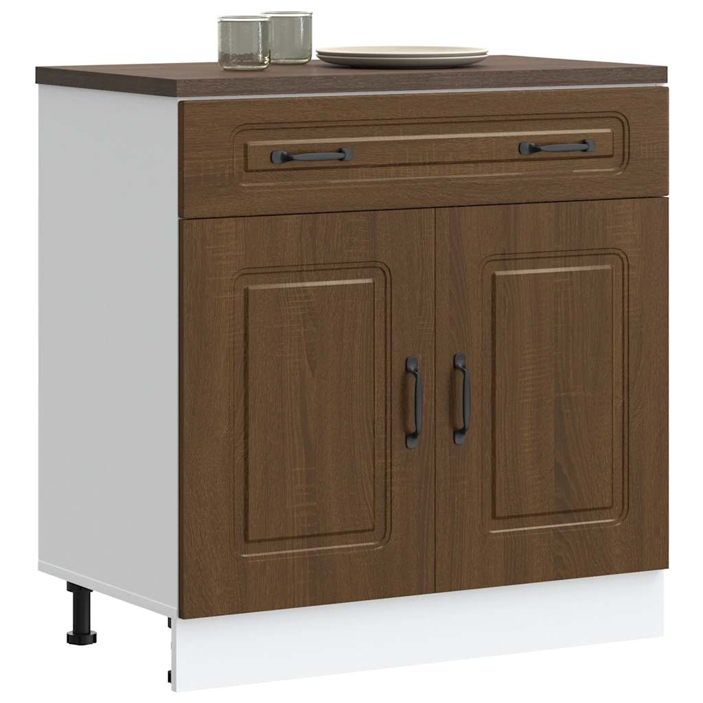 Kitchen Base Cabinet Kalmar Brown Oak Engineered Wood