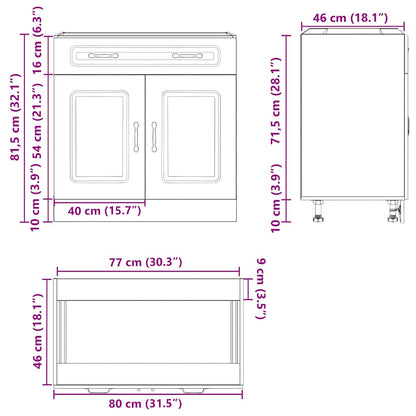 Kitchen Base Cabinet Kalmar Old Wood Engineered Wood