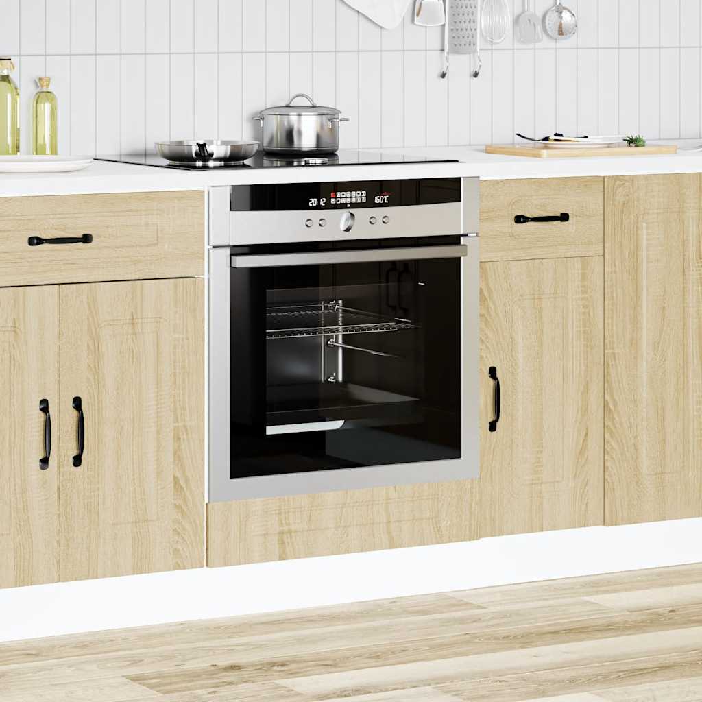 Oven Cabinet Kalmar Sonoma Oak Engineered Wood