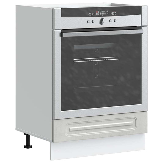 Oven Cabinet Kalmar Concrete Grey Engineered Wood